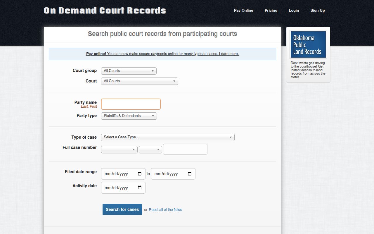 Custer County 72-hour release research using the county-linked ODCR court search