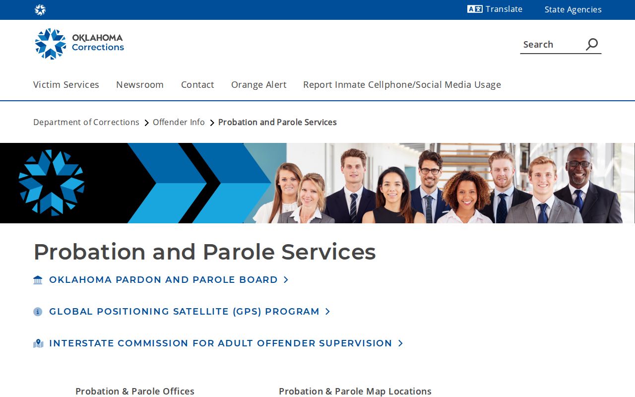 Custer County post-release supervision office in the ODOC directory